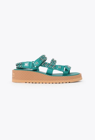 Chanel 2019 Chainlink Lambskin Dad Sandals - 1