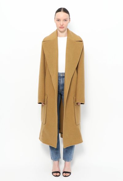 Céline Notched Camel Coat - 1