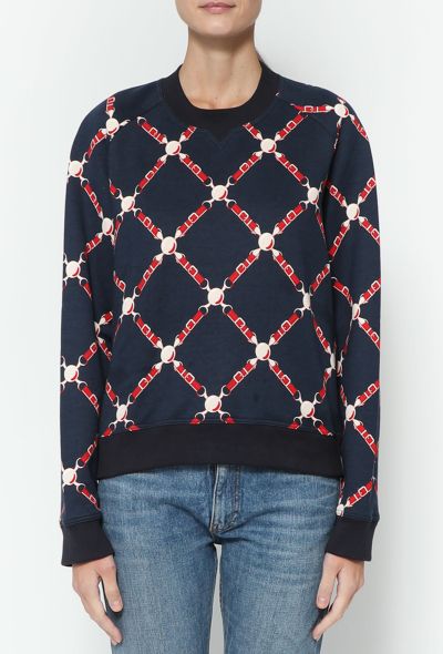 Hermès 2022 'Grand Tralala' Printed Sweater Navy - 1