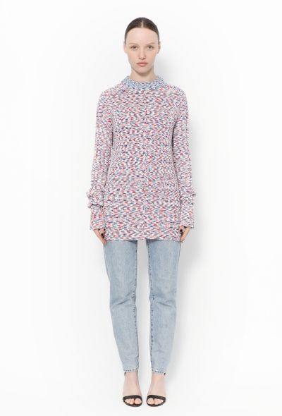 Céline 2014 Ribbed Knit Sweater Red, white & blue - 2