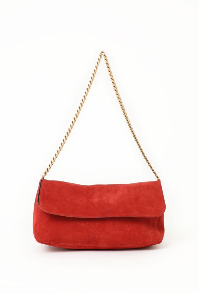 Céline Orange Suede Gourmette Bag – Small Model - 1
