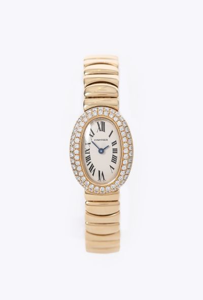 Cartier 18K Yellow Gold & Diamonds Mini Baignoire Watch - 1