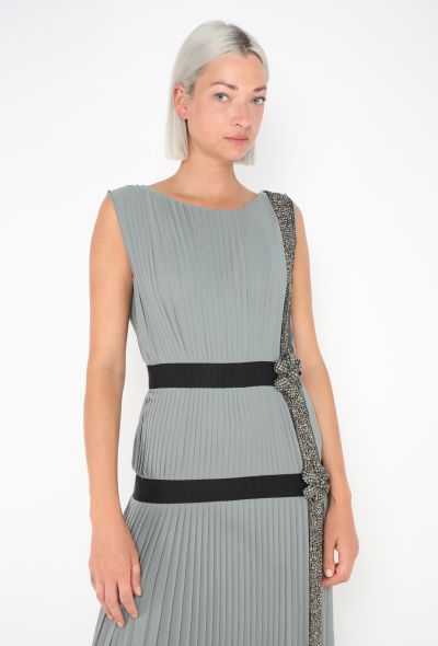 Alberta Ferretti Pleated Strass Gown - 2