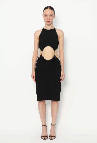 Bottega Veneta 2021 Cut-out Halter Dress - 1
