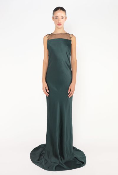 Maison Margiela Green Charmeuse Open-Back Gown – 2024 - 2