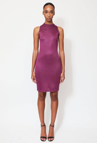 Alaïa Rare S/S 1986 Sleeveless Bodycon Dress with High Neck - 1