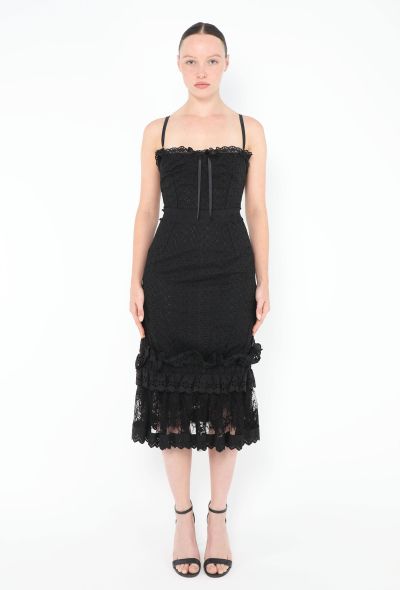 Dolce & Gabbana '90s Eyelet Lace Bustier Dress - 1