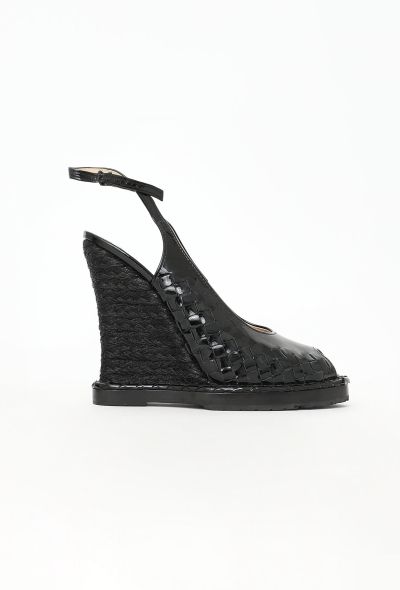 Bottega Veneta S/S 2017 Intrecciato Raffia Wedges - 1