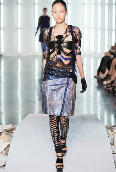 Rodarte S/S 2009 Lamé Pleated Skirt - 2