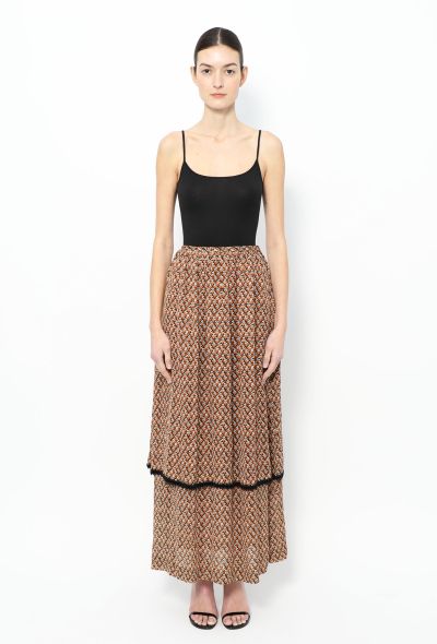Oscar Rom '70s Printed Maxi Skirt - 1