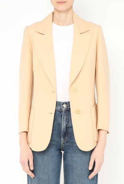Céline Vintage Notched Twill Blazer - 1