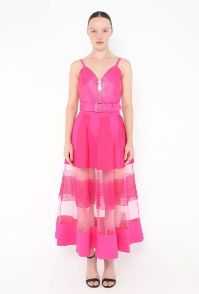 Alexander McQueen S/S 2022 Leather Lace Bustier Ensemble - 1