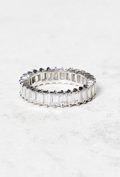 Vintage Fine Jewelry 18k  Gold & Baguette-Cut Diamond Wedding Band - 2