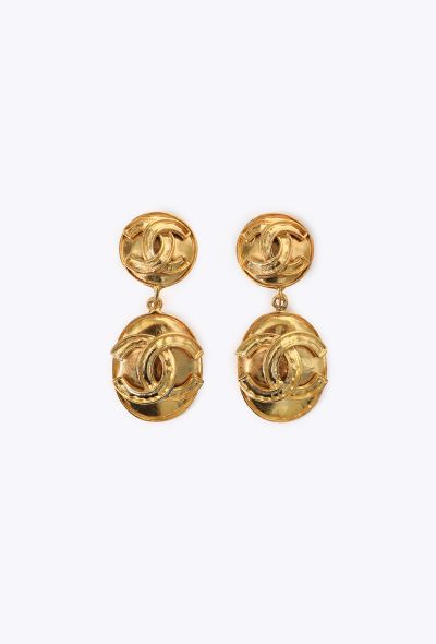 Chanel 'CC' Oval Clip-On Earrings, 1994 - 1
