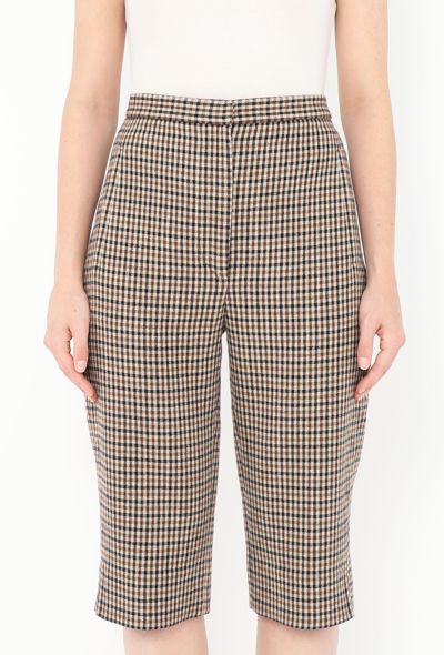 Khaite 2019 Ruby Flared Checkered Shorts - 2