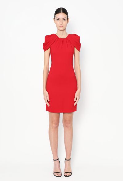 Valentino Ruched Shoulder Crêpe Dress - 1