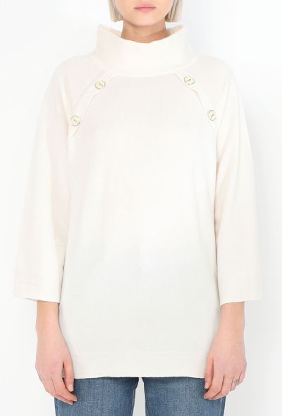 Chanel Cashmere Turtleneck Sweater Off-white - 1