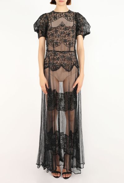 Antique Silver Lamé Lace Gown, 1930s - 2