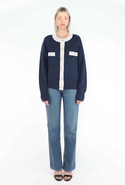 Chanel Bicolor Cashmere Knit Cardigan - 2