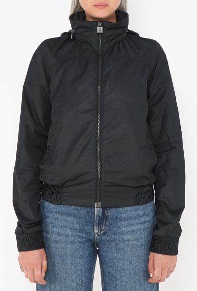 Chanel Embossed Nylon Bomber Jacket - 1