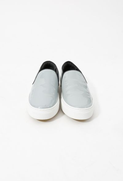 Céline Sky Blue Patent Slip-On Sneakers - 2
