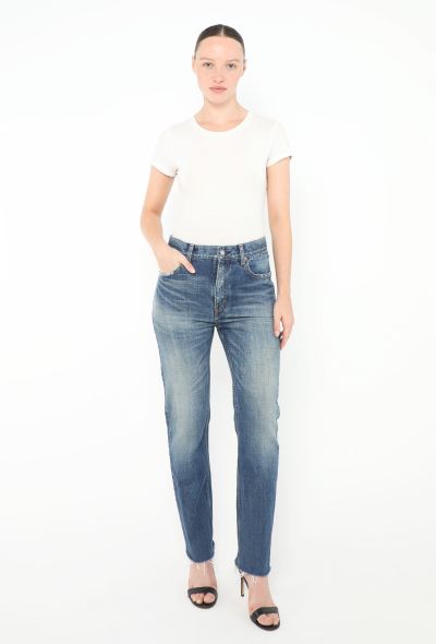 Saint Laurent 2022 Washed Tapered Jeans - 2