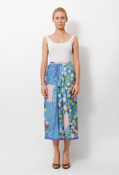 Water lily Print Skirt - 1