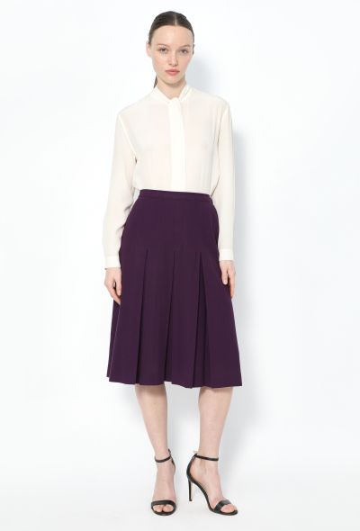 Saint Laurent F/W 1973 Pleated Crêpe Skirt - 1