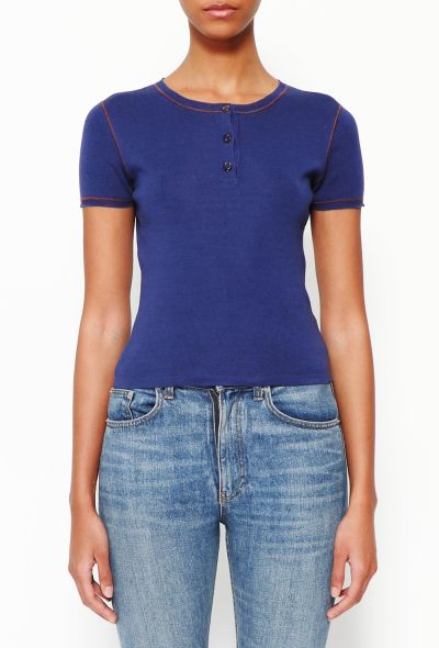 Chanel Ribbed Cotton 'CC' Top - 1