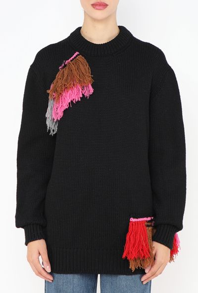 Prada 2017 Fringe Appliqué Sweater - 1