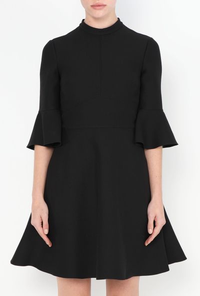 Valentino Crêpe Bell-Sleeve Dress - 1