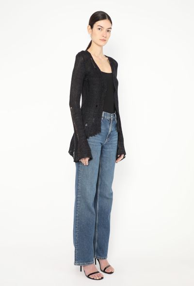 Rodarte Distressed Silk Hand-Knit Cardigan - 2