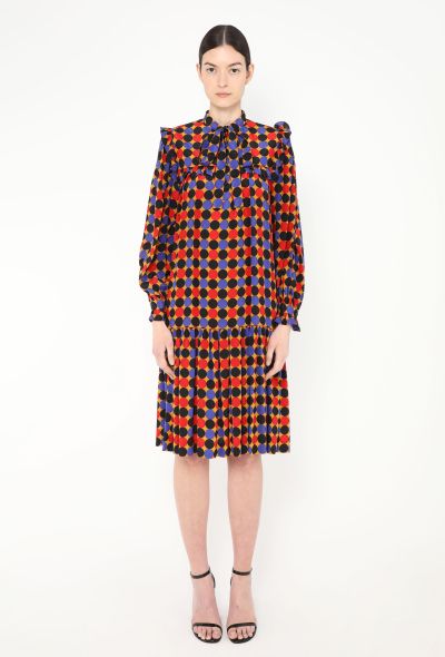 Saint Laurent Vintage Ruffled Polka Dot Dress - 2