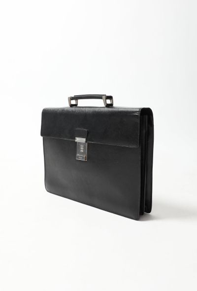 Prada Black grained Saffiano leather Briefcase - 2