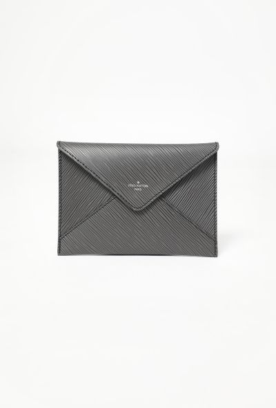 Louis Vuitton Matte Black Epi Envelope Pouch - 1