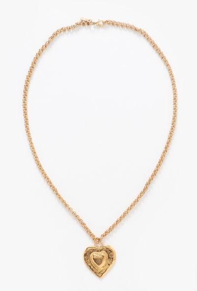 Saint Laurent 1992 Sculpted Heart Sautoir - 1