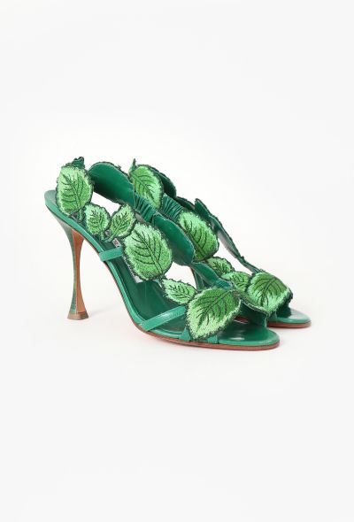 Manolo Blahnik Climatida Leaf Sandals - 2