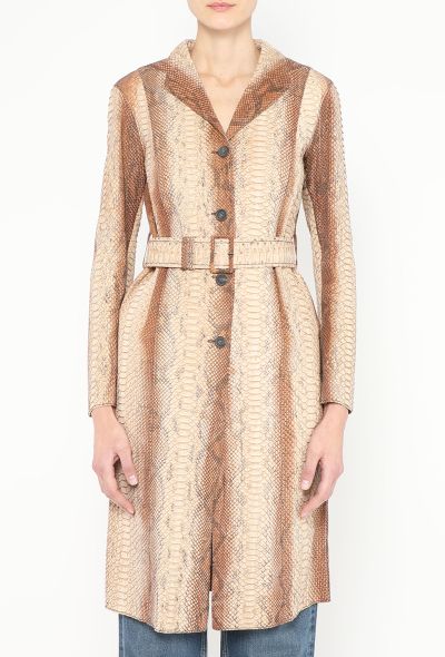 Prada RARE S/S 2004 Python Belted Trench - 2