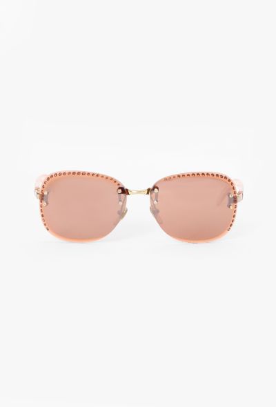 Gianni Versace '90s Embellished Rimless Sunglasses - 1