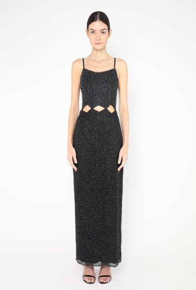 '90s Beaded Cut-Out Gown - 1