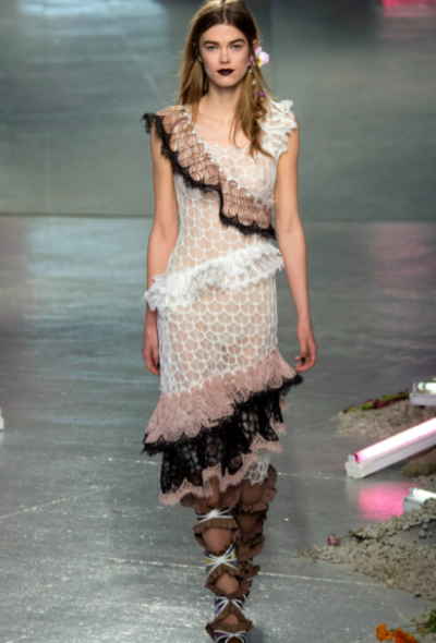 Rodarte F/W 2016 Lace Ruched Dress - 2