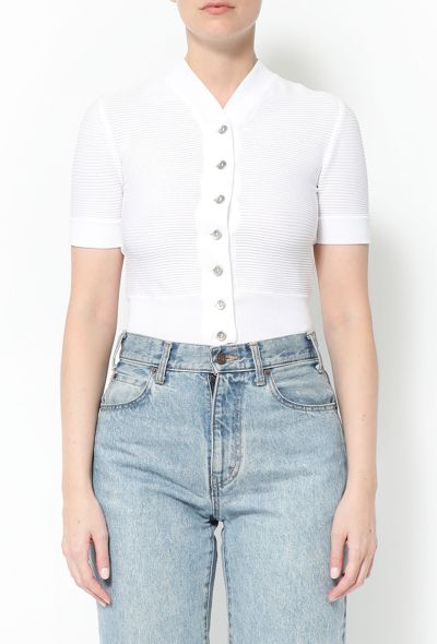 Chanel 1998 Cotton Ribbed Knit Top - 1