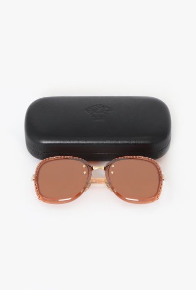 Gianni Versace '90s Embellished Rimless Sunglasses - 2