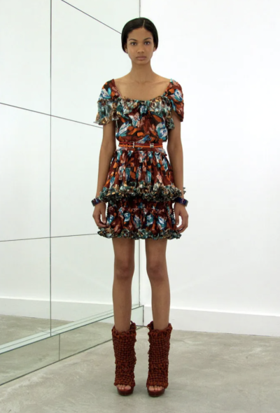 Balenciaga Resort 2010 Graphic Silk Dress - 2