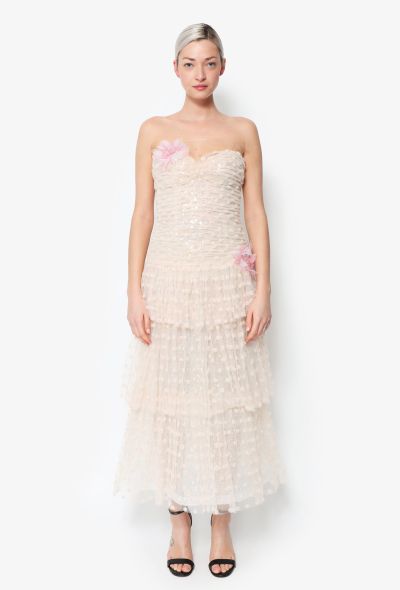 Rodarte F/W 2018 Tulle Rose Dress - 1