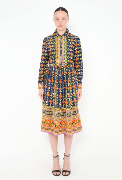Oscar De La Renta COLLECTOR 1971 Printed Jersey Dress - 1