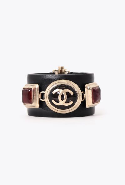 Chanel Resort 2020 Gripoix Leather Cuff - 1