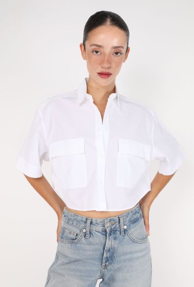 Alaïa Re-Edition '86 Cropped Cotton Shirt - 1