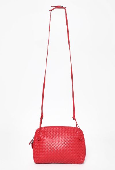 Bottega Veneta Red Intrecciato Nodini Crossbody Bag - 1