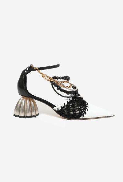 Loewe S/S 2019 Beaded Anklet Macramé Heels - 1